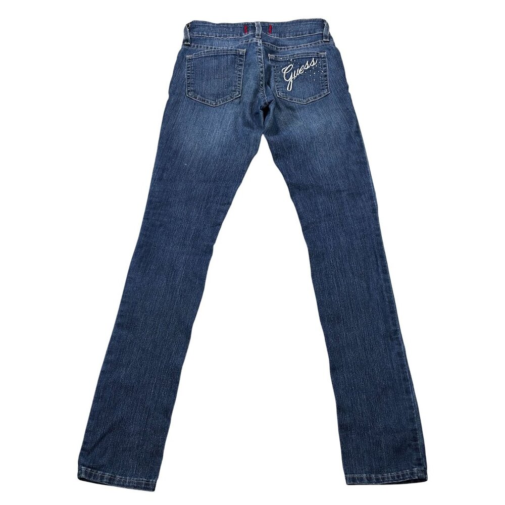 Guess Womens Medium Rise Straight Leg Jeans Size 24 Blue Denim - Picture 2 of 13